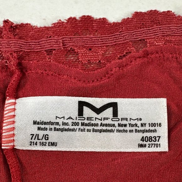 Maidenform Women's Sz 7 Large Panty Lace Waistband And Leg Openings Hi Cut NWOT - Picture 3 of 7
